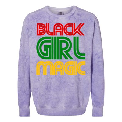 Black Girl Magic Colorful Imprint Colorblast Crewneck Sweatshirt