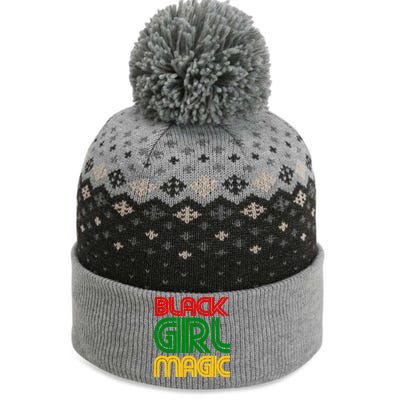 Black Girl Magic Colorful Imprint The Baniff Cuffed Pom Beanie