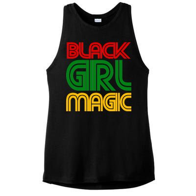 Black Girl Magic Colorful Imprint Ladies PosiCharge Tri-Blend Wicking Tank