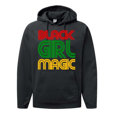 Black Girl Magic Colorful Imprint Performance Fleece Hoodie