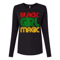 Black Girl Magic Colorful Imprint Womens Cotton Relaxed Long Sleeve T-Shirt