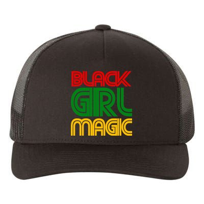 Black Girl Magic Colorful Imprint Yupoong Adult 5-Panel Trucker Hat