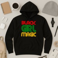 Black Girl Magic Colorful Imprint Hoodie