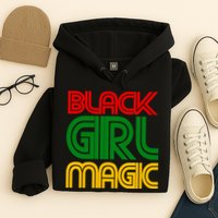Black Girl Magic Colorful Imprint Hoodie
