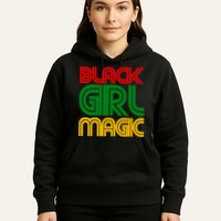 Black Girl Magic Colorful Imprint Hoodie