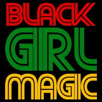 Black Girl Magic Colorful Imprint Hoodie