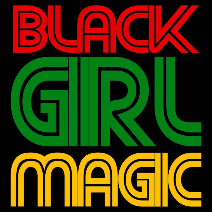 Black Girl Magic Colorful Imprint Hoodie