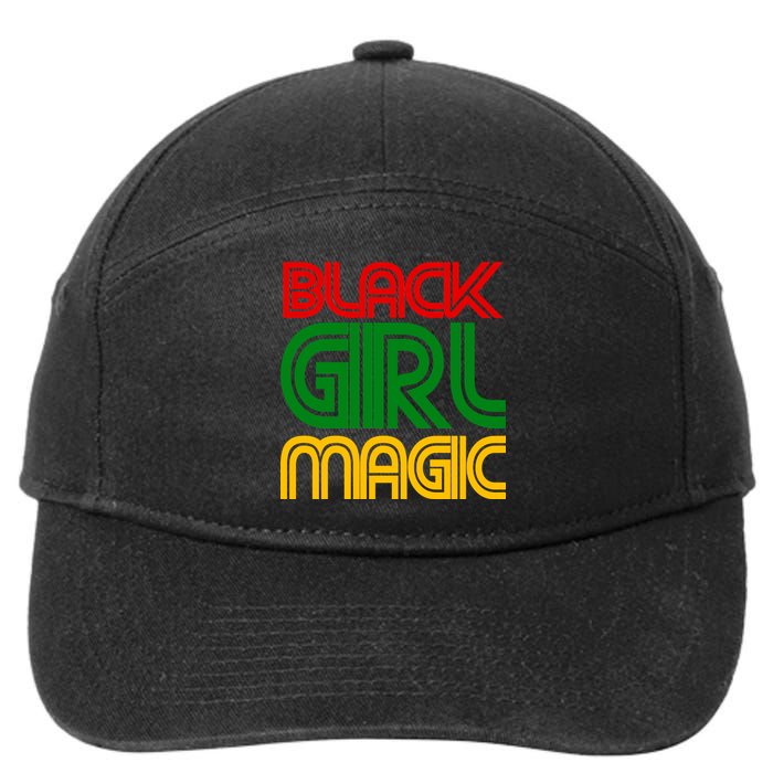 Black Girl Magic Colorful Imprint 7-Panel Snapback Hat