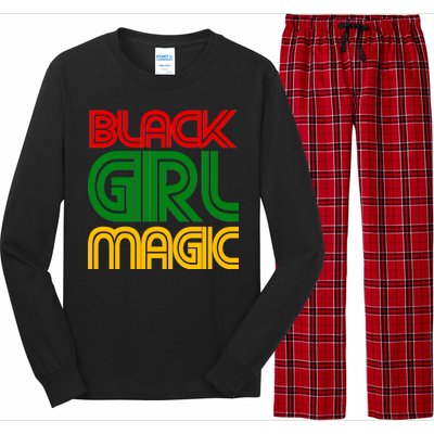 Black Girl Magic Colorful Imprint Long Sleeve Pajama Set