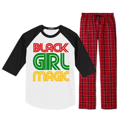 Black Girl Magic Colorful Imprint Raglan Sleeve Pajama Set