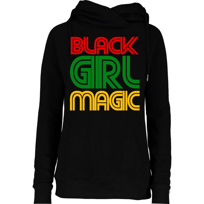 Black Girl Magic Colorful Imprint Womens Funnel Neck Pullover Hood