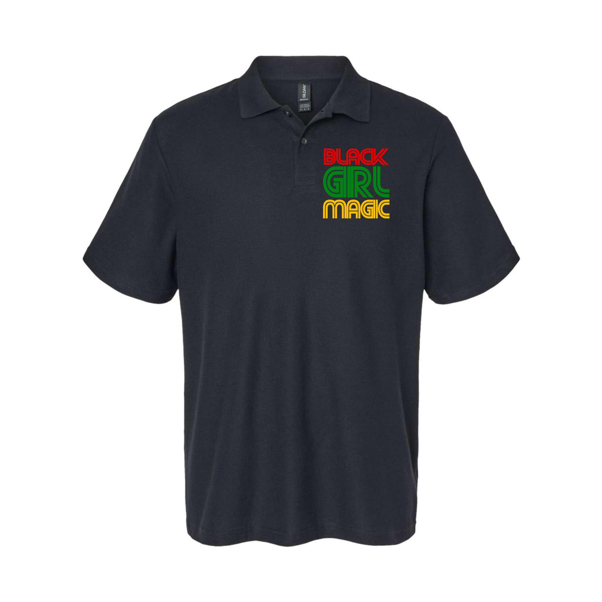 Black Girl Magic Colorful Imprint Polo