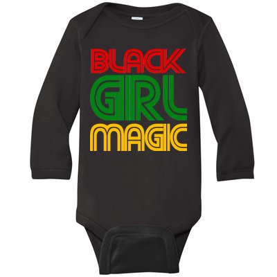 Black Girl Magic Colorful Imprint Baby Long Sleeve Bodysuit