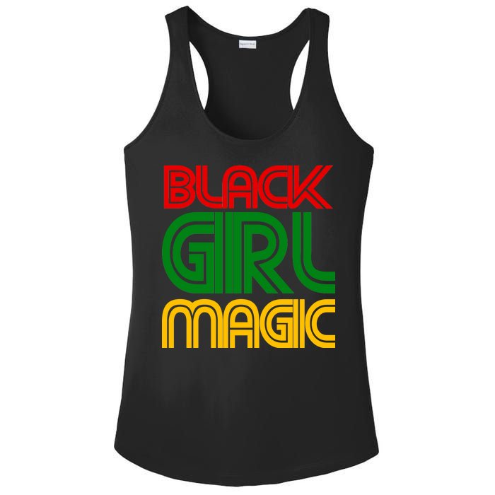 Black Girl Magic Colorful Imprint Ladies PosiCharge Competitor Racerback Tank