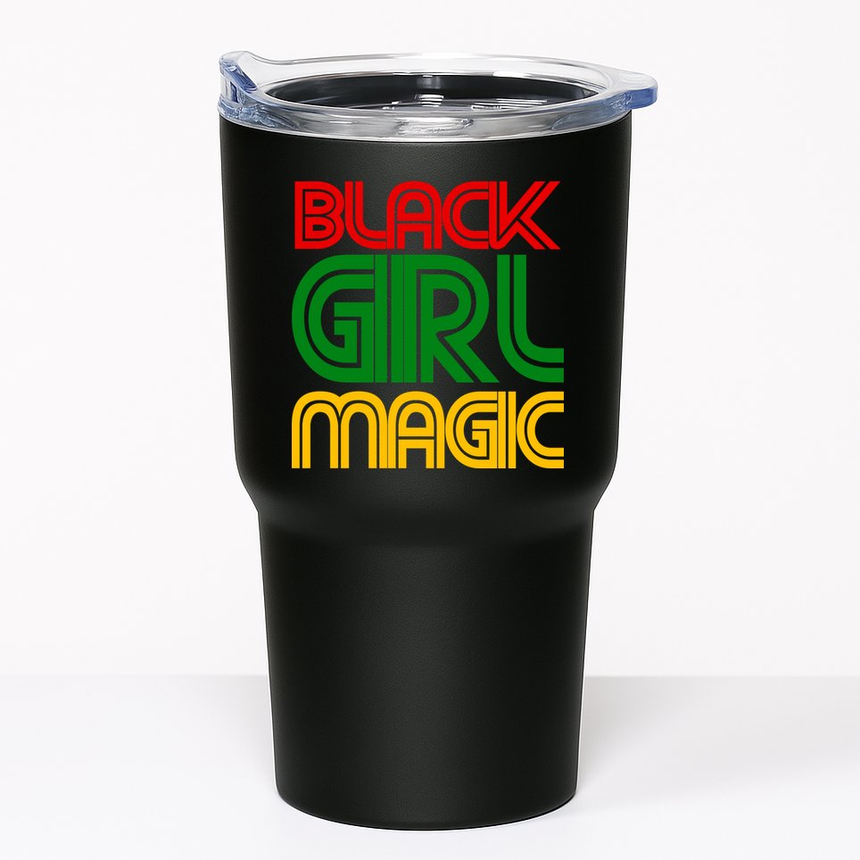 Black Girl Magic Colorful Imprint Tumbler