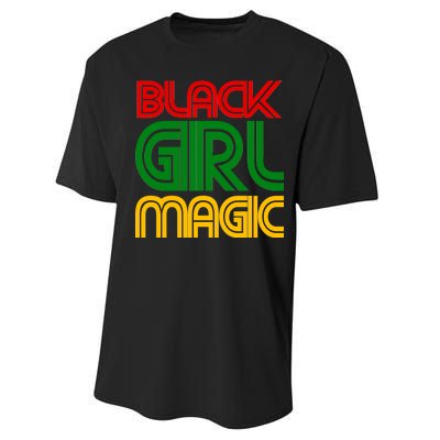 Black Girl Magic Colorful Imprint Performance Sprint T-Shirt