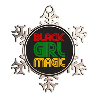 Black Girl Magic Colorful Imprint Metallic Star Ornament