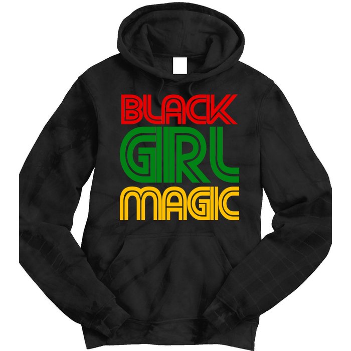 Black Girl Magic Colorful Imprint Tie Dye Hoodie