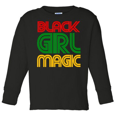 Black Girl Magic Colorful Imprint Toddler Long Sleeve Shirt