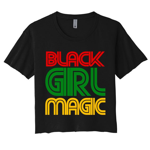 Black Girl Magic Colorful Imprint Crop Top