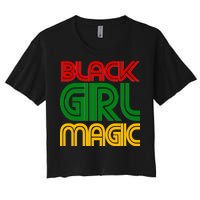 Black Girl Magic Colorful Imprint Women's Crop Top Tee