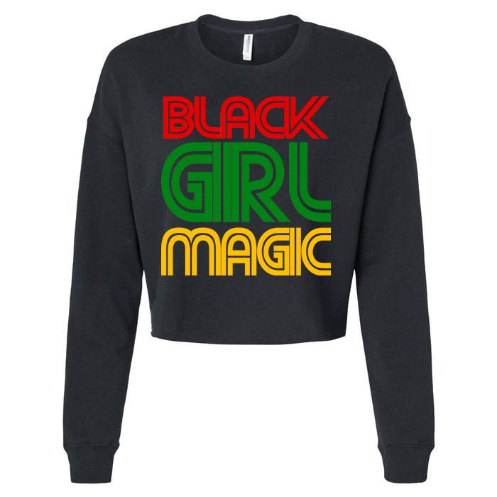 Black Girl Magic Colorful Imprint Cropped Pullover Crew