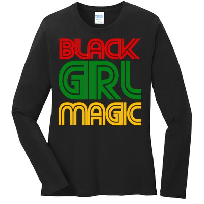 Black Girl Magic Colorful Imprint Ladies Long Sleeve Shirt