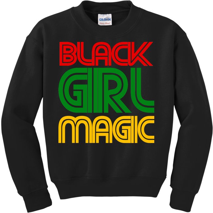 Black Girl Magic Colorful Imprint Kids Sweatshirt