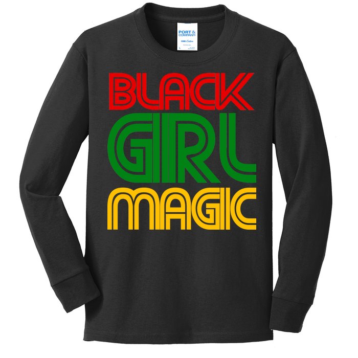 Black Girl Magic Colorful Imprint Kids Long Sleeve Shirt