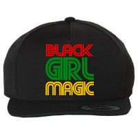 Black Girl Magic Colorful Imprint Wool Snapback Cap