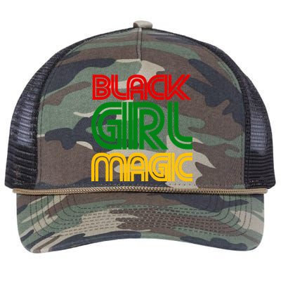 Black Girl Magic Colorful Imprint Retro Rope Trucker Hat Cap