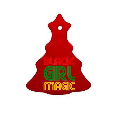 Black Girl Magic Colorful Imprint Ceramic Tree Ornament