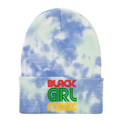 Black Girl Magic Colorful Imprint Tie Dye 12in Knit Beanie