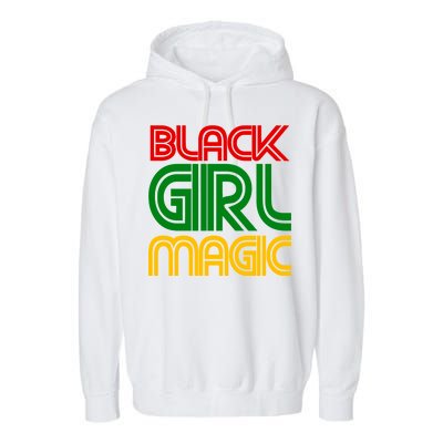 Black Girl Magic Colorful Imprint Garment-Dyed Fleece Hoodie