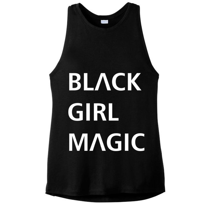 Black Girl Magic Logo Ladies PosiCharge Tri-Blend Wicking Tank