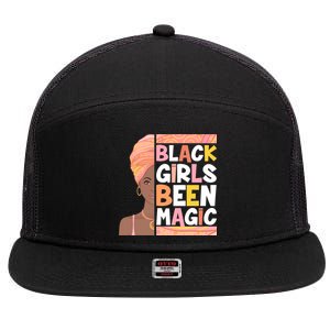 Black Girls Been Magic 7 Panel Mesh Trucker Snapback Hat