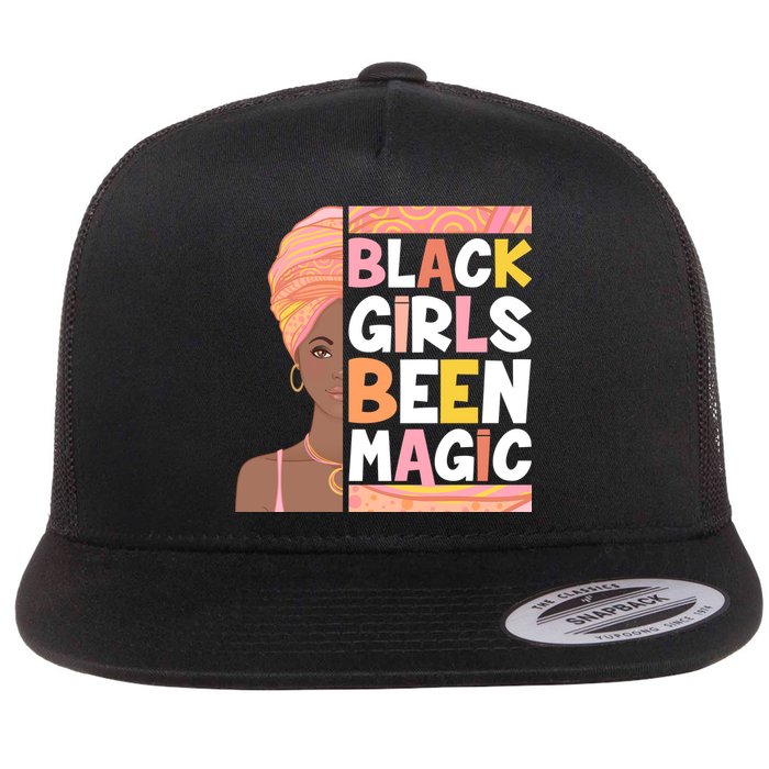 Black Girls Been Magic Flat Bill Trucker Hat