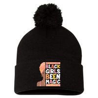 Black Girls Been Magic Pom Pom 12in Knit Beanie