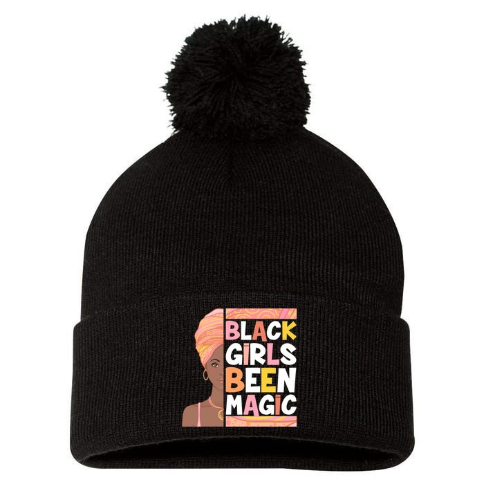 Black Girls Been Magic Pom Pom 12in Knit Beanie