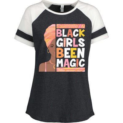 Black Girls Been Magic Enza Ladies Jersey Colorblock Tee