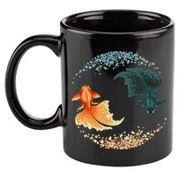 Black Goldfish 11oz C Handle Ceramic Mug