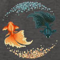 Black Goldfish Vector Backpack