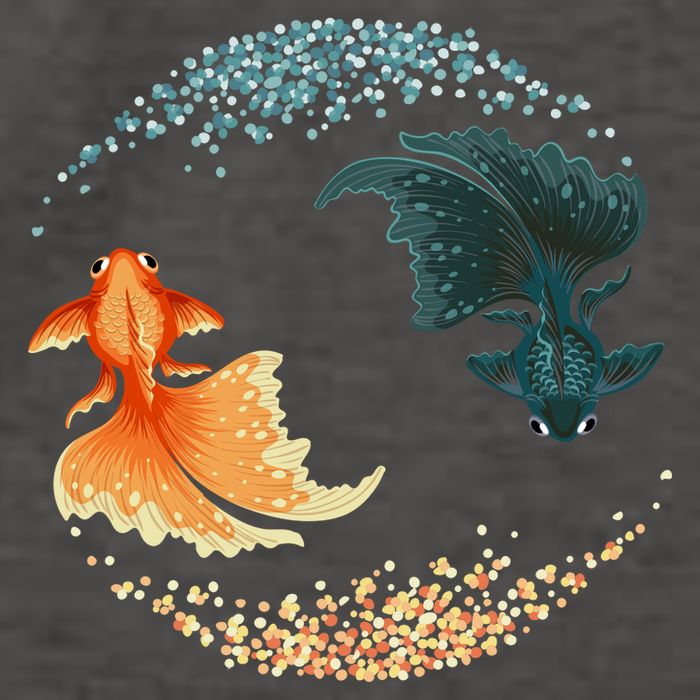 Black Goldfish Vector Backpack