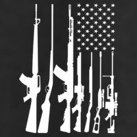 Black Gun American Flag - Rifle Weapon Firearm 2nd Amendment Adult Drive Performance Visor