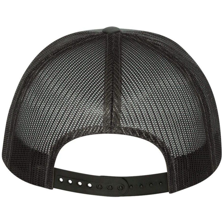 Black Gun American Flag - Rifle Weapon Firearm 2nd Amendment Flat Bill Trucker Hat