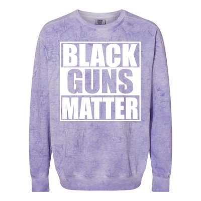 Black Guns Matter 2nd Amendment Colorblast Crewneck Sweatshirt