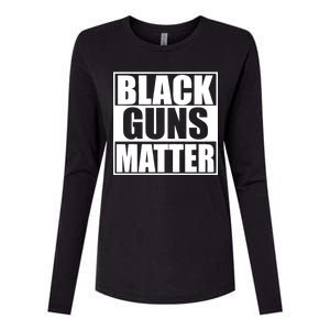 Black Guns Matter 2nd Amendment Womens Cotton Relaxed Long Sleeve T-Shirt