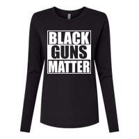 Black Guns Matter 2nd Amendment Womens Cotton Relaxed Long Sleeve T-Shirt