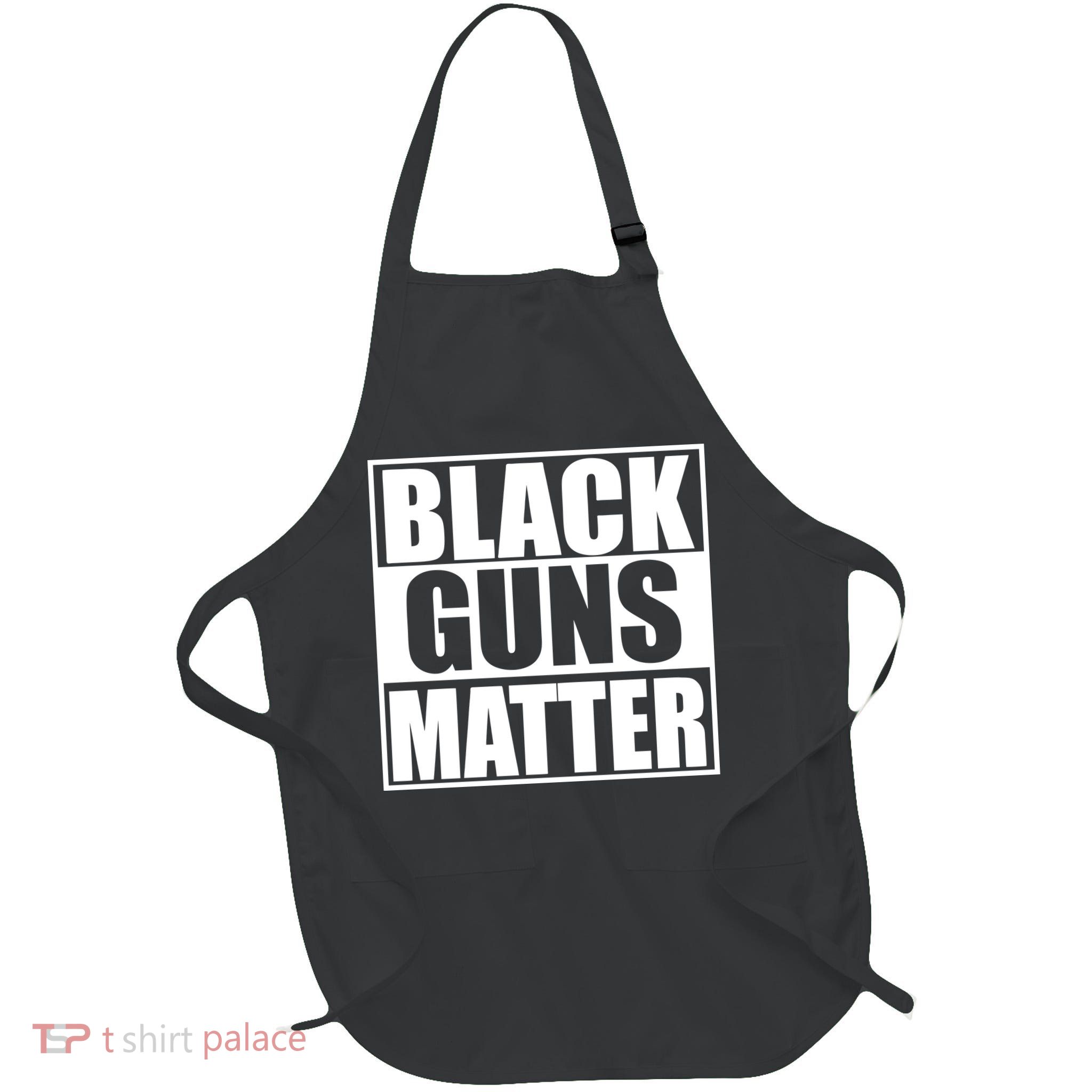 Black Guns Matter 2nd Amendment Full-Length Apron With Pockets