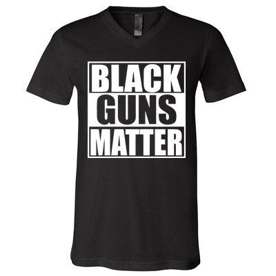 Black Guns Matter 2nd Amendment V-Neck T-Shirt